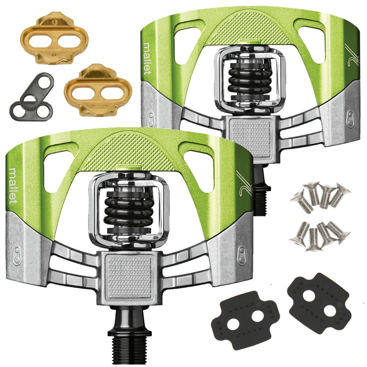 Crank Brothers Mallet 2 MTB Pedals - Green/Silver 6 Crank Brothers Mallet 2 MTB Pedals - Green/Silver - Image 4